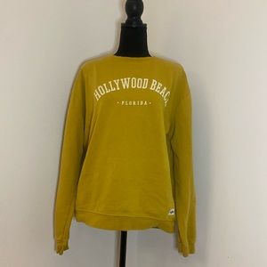 Mustard yellow Hollywood beach sweatshirt